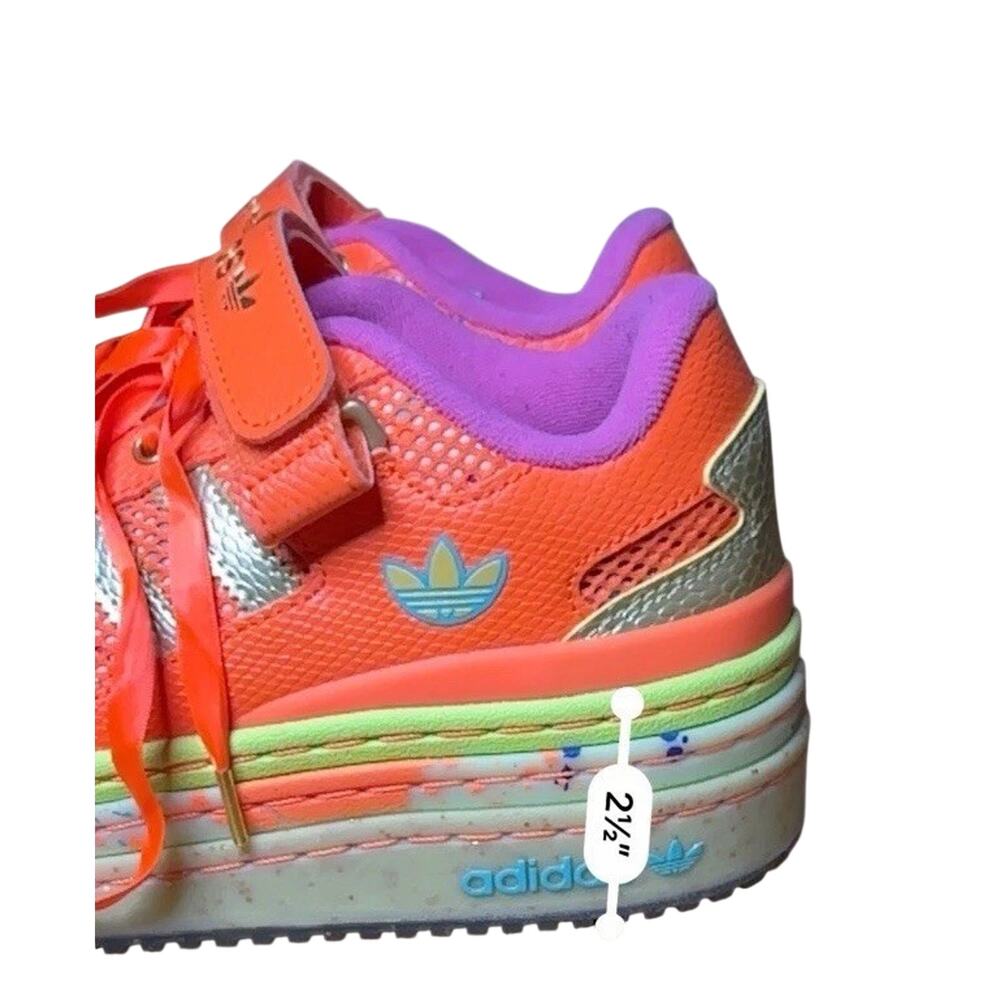 Adidas Originals Forum Triple Platform Lo Sneakers Women's Sz 7 Carnival Orange - Picture 8 of 9
